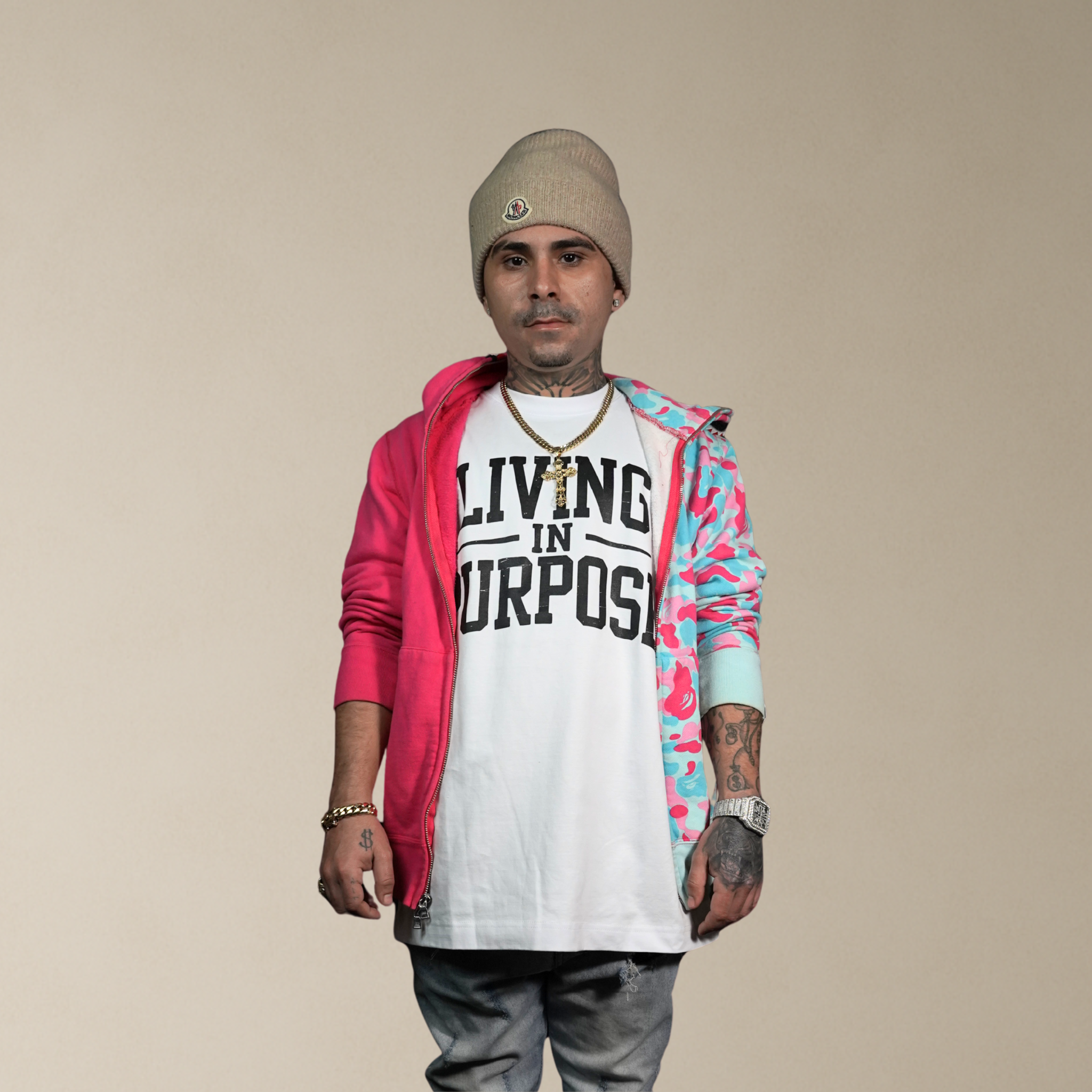 Living In Purpose T-Shirt - Oversized White Organic Cotton Tee