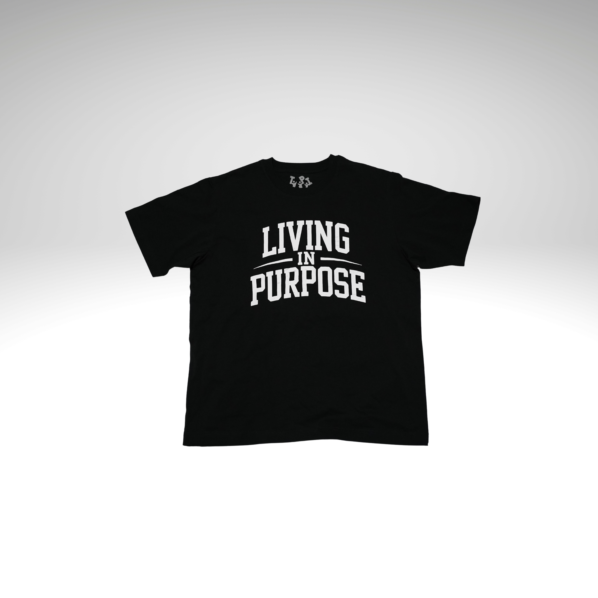 Living In Purpose T-Shirt - Oversized Black Organic Cotton Tee